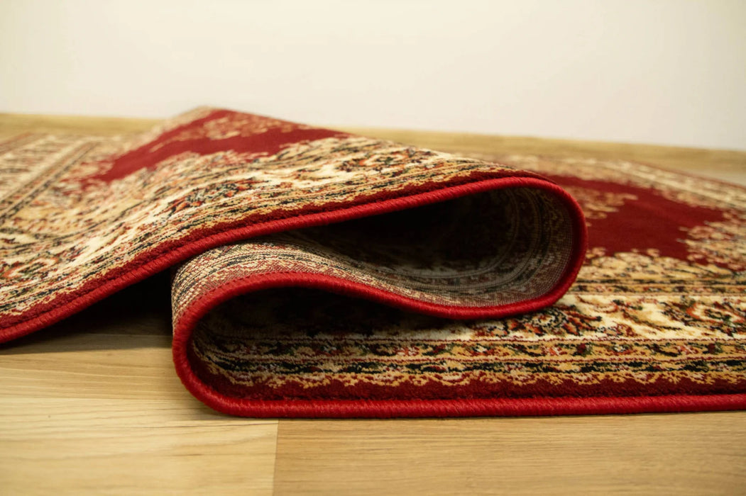 detaliu grosime covor clasic grena