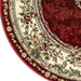 Detaliu material covor clasic floral oval grena