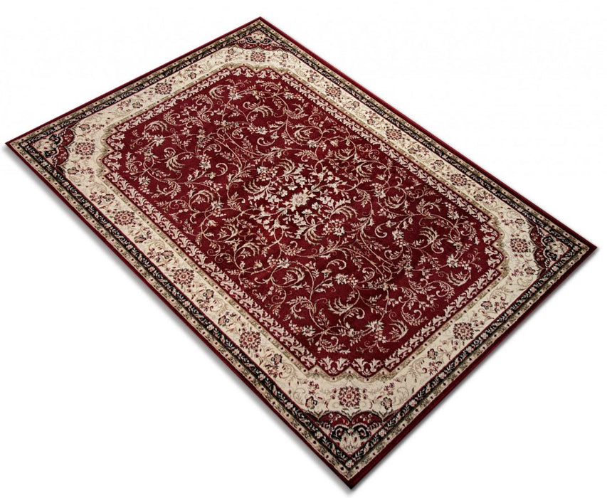 detaliu margine covor clasic grena