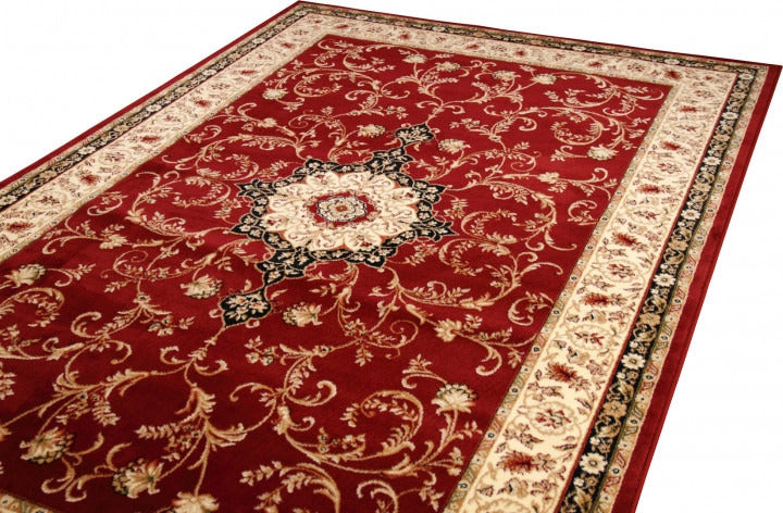 Detaliu material și grosime covor clasic grena