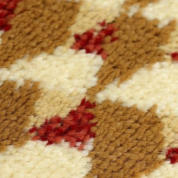 Detaliu model floral pe covor clasic bej