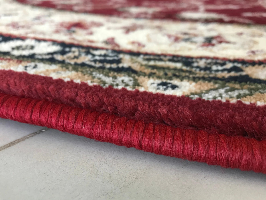 Detaliu textură covor clasic grena