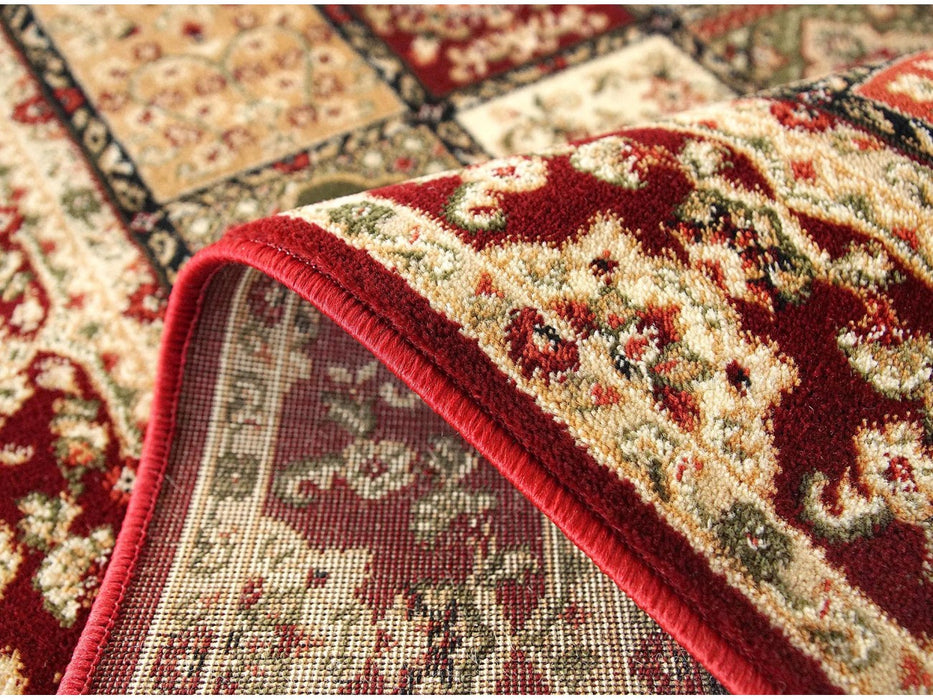 detaliu textura si grosime covor clasic grena