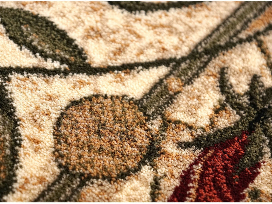 detaliu textura material covor modern floral