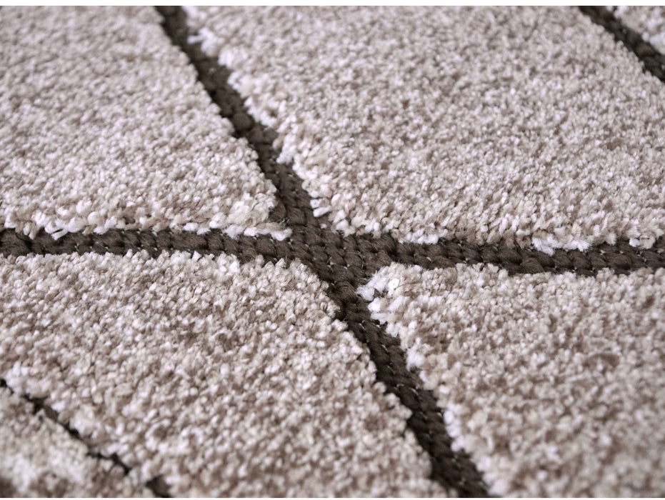 Detaliu textura traversa crem maro moderna cu fir dens