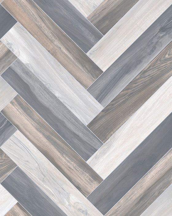 Linoleum gri bej model lemn pentru pardoseala, aspect natural si usor de intretinut