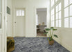 Linoleum gri inchis pentru hol, model tip piatra, design modern si durabil