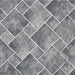 Detaliu linoleum gri inchis cu textura piatra, pardoseala rezistenta si eleganta