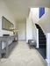 Linoleum PVC crem pentru hol si scari, model herringbone modern si rezistent