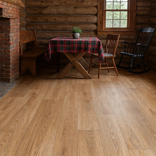 Linoleum PVC efect lemn rustic pentru living sau bucatarie, aspect natural si rezistent la trafic