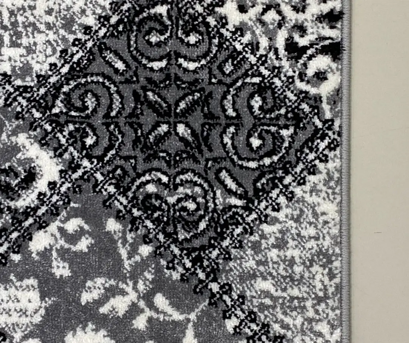 Model covor gri negru elegant potrivit pentru living dormitor sau hol