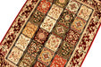 Model persan patchwork covor grena crem stil traditional cu motive decorative orientale elegante