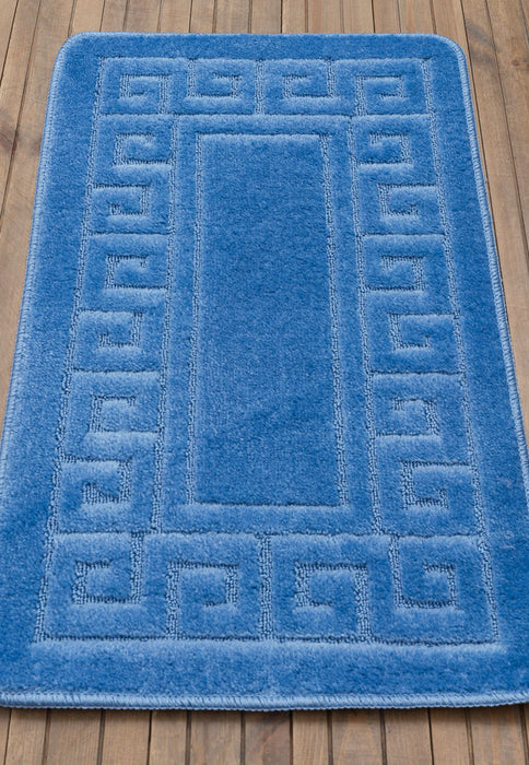 set covorase baie antiderapante albastru model modern covor wc si covor baie decor baie