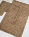 set covorase baie antiderapante bej inchis 2 piese covor wc si covor baie moale model modern