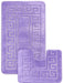 set covorase baie antiderapante lilac 2 piese covor wc si covor baie moale model modern pentru baie