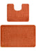 set covorase baie antiderapante portocaliu 2 piese covor wc si covor baie moale pentru baie moderna