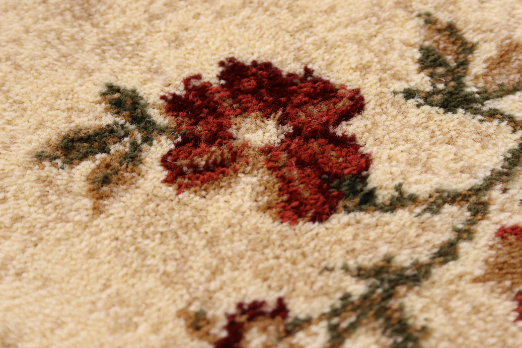 textura covor modern floral crem bej