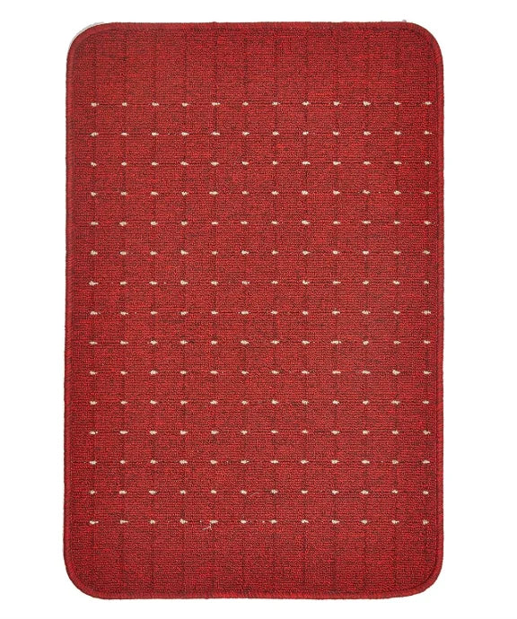 Traversa covor antiderapanta rosie pentru bucatarie si hol, rezistenta si usor de intretinut