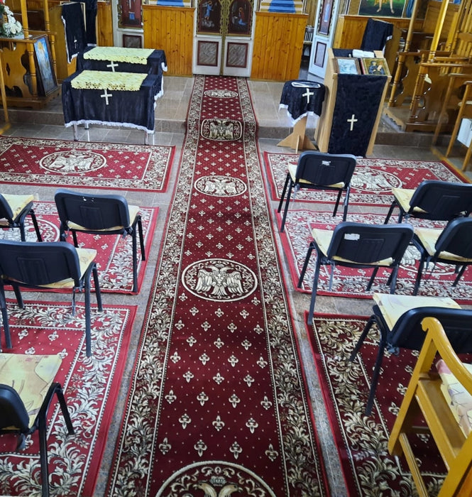 Traversa biserica grena model vultur bicefal traditional