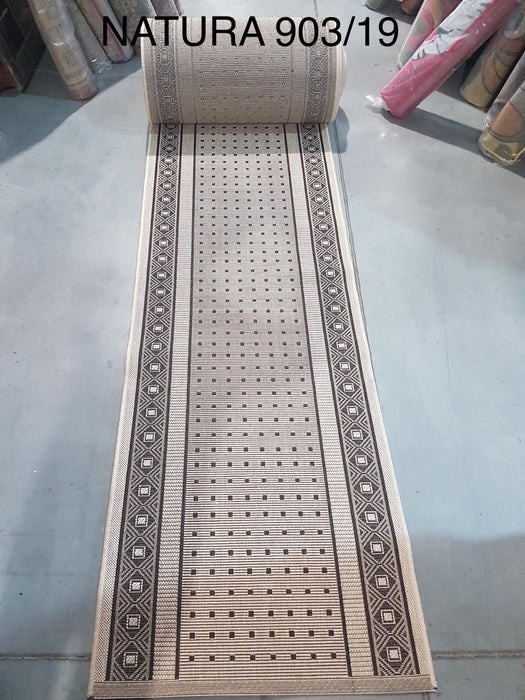 Traversa bucatarie tip iuta bej, covor bucatarie lung si traversa hol lunga moderna