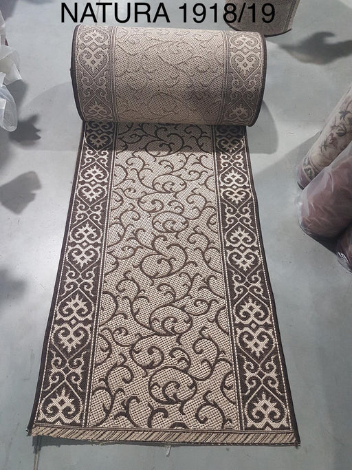 Traversa bucatarie tip iuta bej maro, covor bucatarie lung si traversa hol lunga eleganta