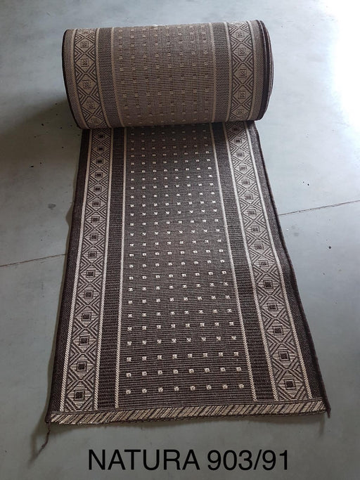 Traversa bucatarie tip iuta maro, covor bucatarie lung si traversa hol lunga moderna