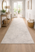 Traversa covor alba eleganta pentru hol lung, model modern luminos