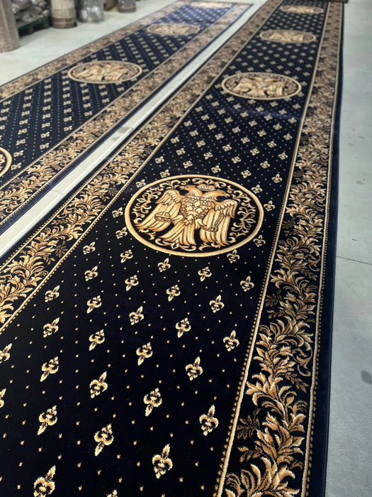 Traversa covor albastru bisericesc disponibila la metru