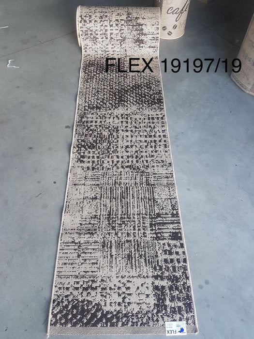 Traversa covor bucatarie antiderapanta bej maro, model lung, rezistenta la trafic