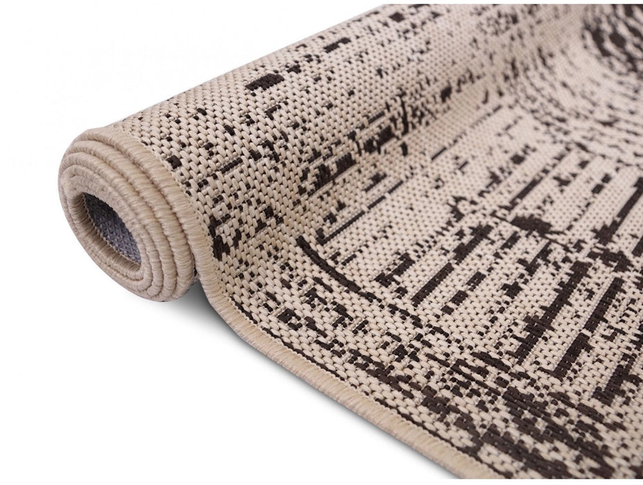 Traversa covor bucatarie antiderapanta bej maro la rola, baza antialunecare