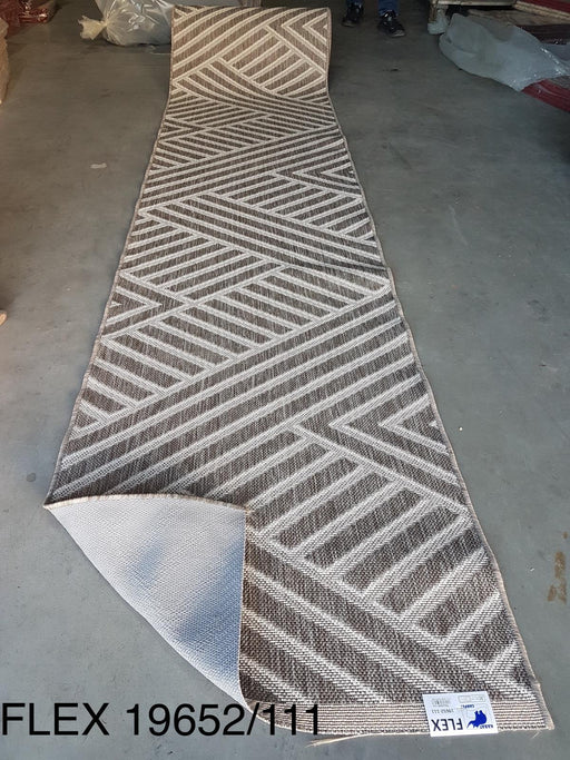 Traversa covor bucatarie antiderapanta crem bej, model geometric modern, ideala pentru bucatarie