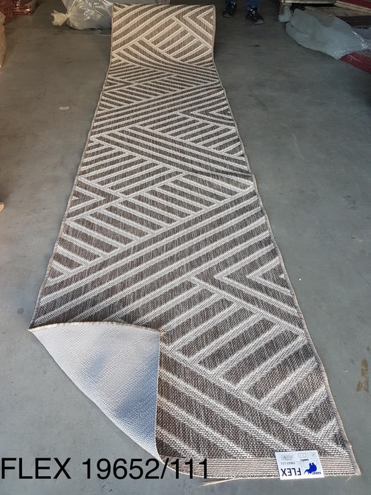 Traversa covor bucatarie antiderapanta crem bej, model geometric modern, ideala pentru bucatarie