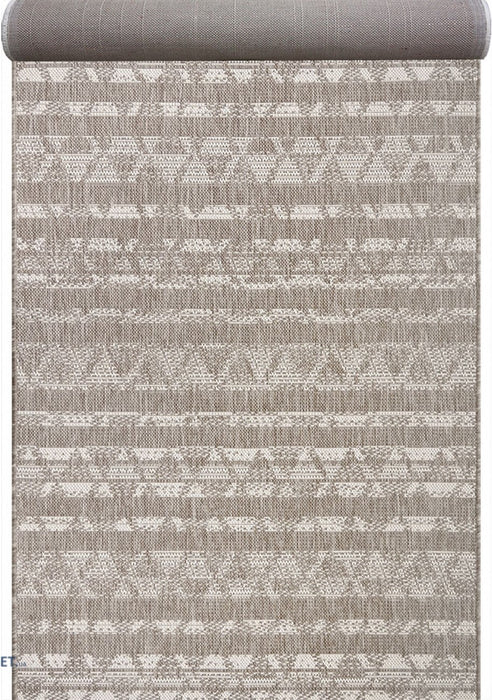 Traversa bucatarie crem bej antiderapanta la rola, margini festonate, rezistenta la trafic