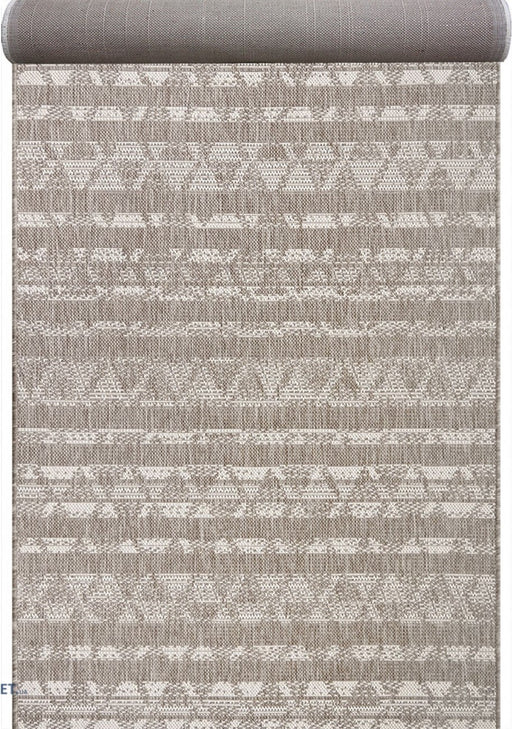 Traversa bucatarie crem bej antiderapanta la rola, margini festonate, rezistenta la trafic