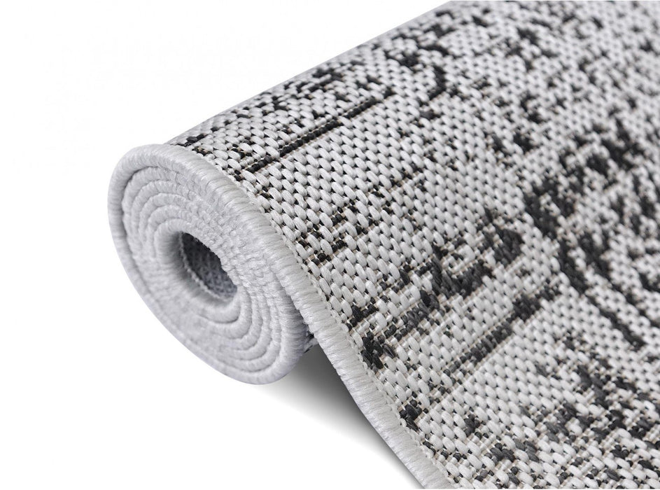 Traversa covor bucatarie antiderapanta gri, design modern, usor de curatat