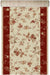 Traversa covor crem grena cu model floral eleganta pentru hol si living