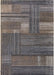 Covor traversa model geometric abstract in nuante maro gri stil modern pentru living si hol