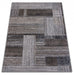 Covor traversa model geometric patchwork in nuante gri si maro stil modern pentru casa