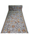 Traversa covor gri floral model modern lung, ideala pentru hol sau bucatarie