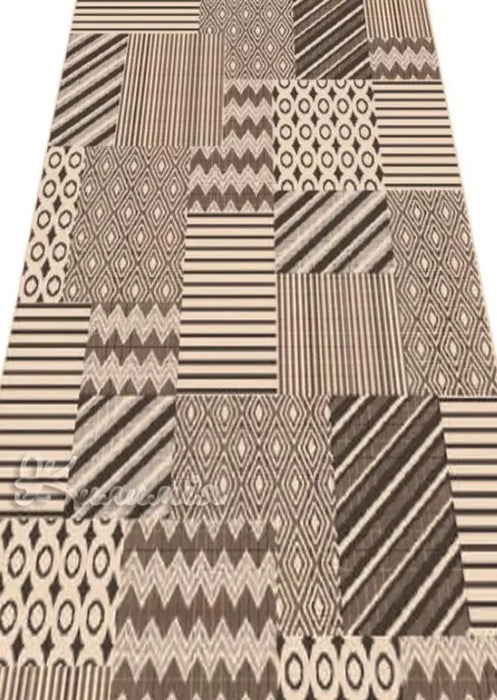 traversa covor hol bej maro model geometric modern covor lung pentru hol si living