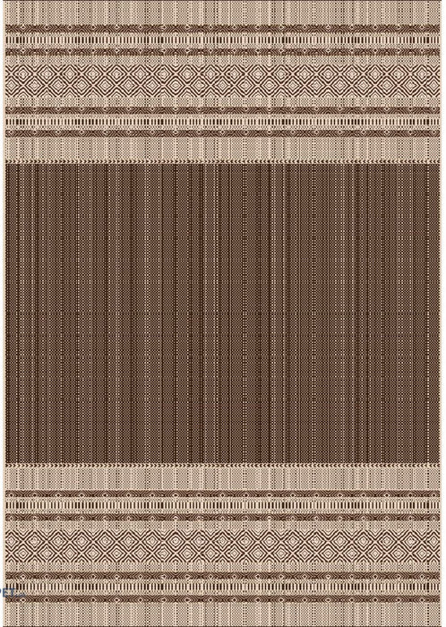 traversa covor hol bej maro model liniar decorativ covor lung pentru hol si bucatarie