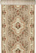 Covor traversa pentru hol clasic crem bej cu model floral traditional si bordura decorativa