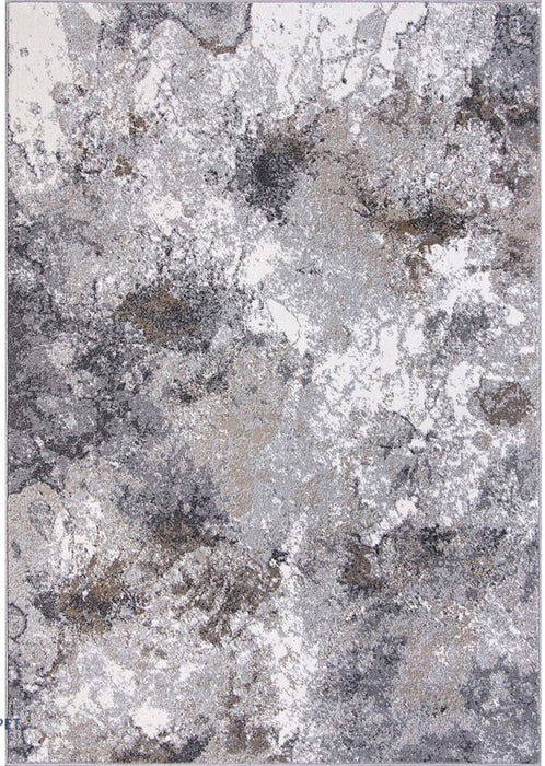 Covor traversa pentru hol model abstract gri maro stil modern aspect decorativ contemporan