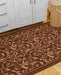 Traversa covor lung pentru hol sau bucatarie, maro cu model clasic si stil traditional