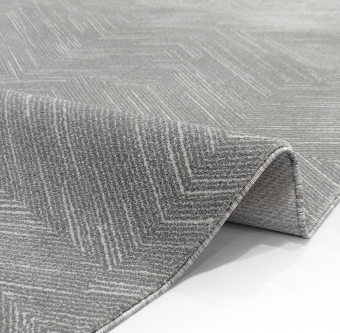 Traversa hol gri pentru coridor, covor modern rezistent pentru zone de trecere