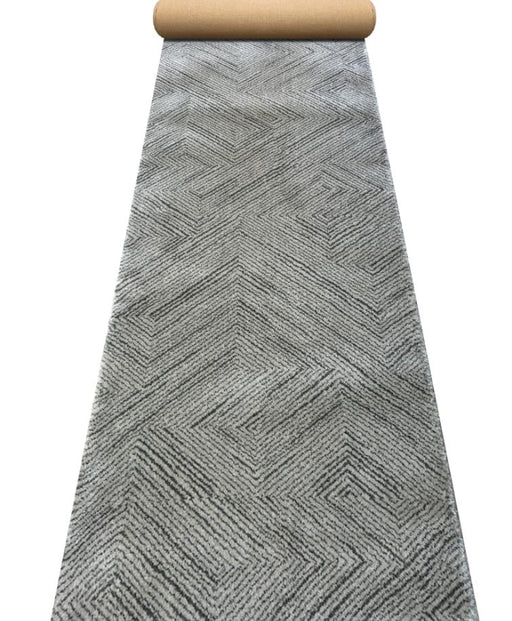 Traversa hol lunga gri, covor hol lung modern potrivit pentru coridor si zone de trafic intens