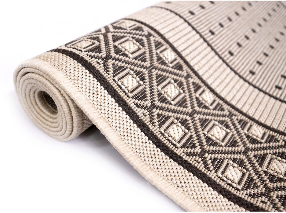 Traversa tip iuta bej pentru bucatarie si hol, covor bucatarie modern si traversa hol lunga eleganta