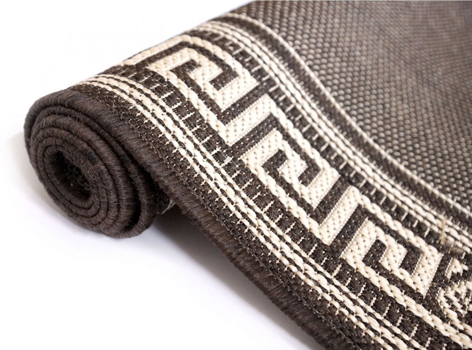 Traversa tip iuta maro pentru bucatarie si hol, covor bucatarie modern si traversa hol lunga