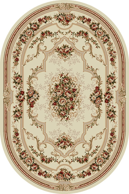 covor-clasic-oval-crem-bej-model-floral