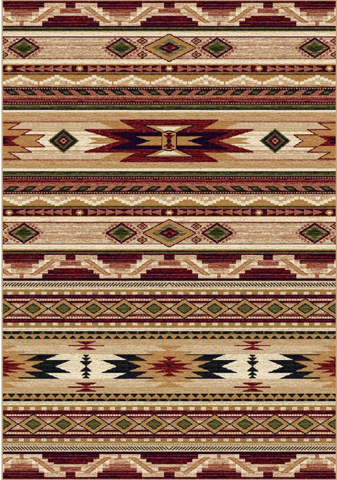 covor clasic traditional cu motive etnice, vedere completa